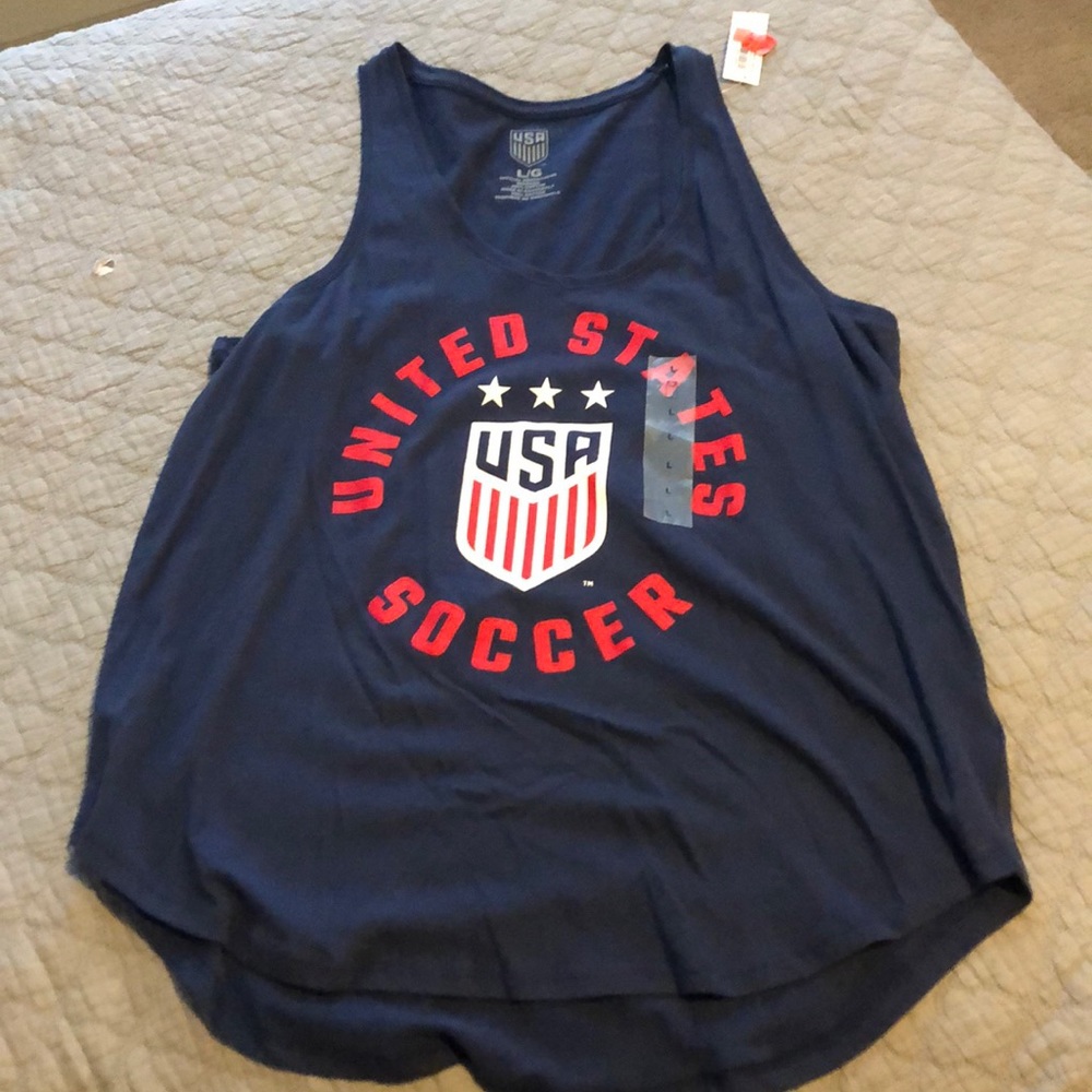 USA soccer racer back tank